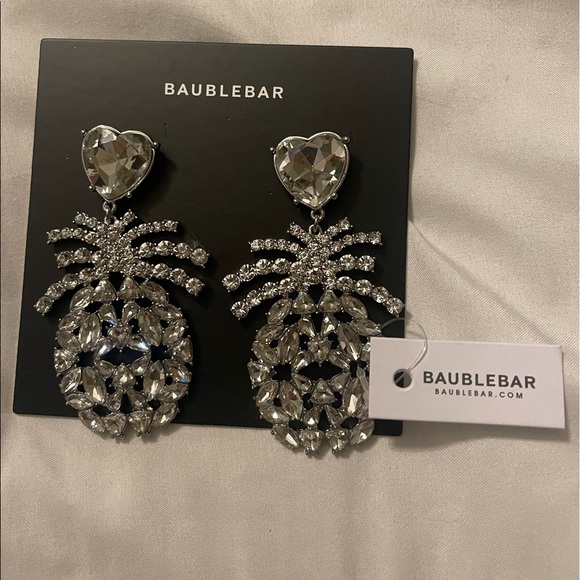 Statement Pineapple Crystal Earrings - Picture 2 of 2